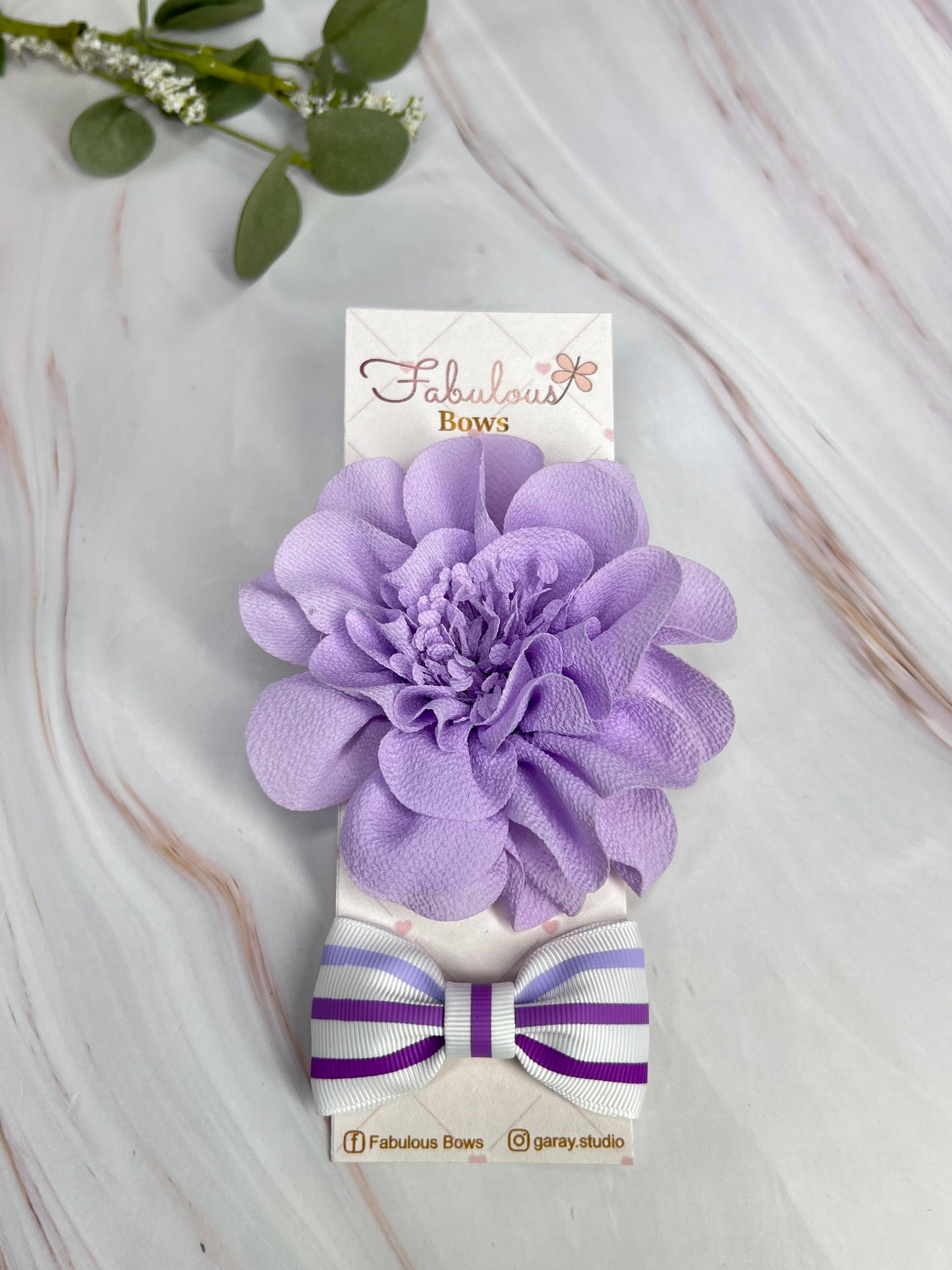 Soft Chiffon Flowers Babies Headband Bows with Stylish Bow Tie - Set of Two