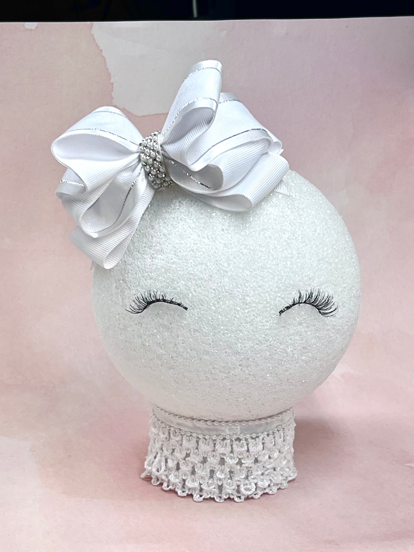 Classic White Satin and Organza Double Hair Clips Bow for Little Girls – Wedding Hair Clips - Perfect for Weddings and Special Events - Wedding Hair Bow Accessories