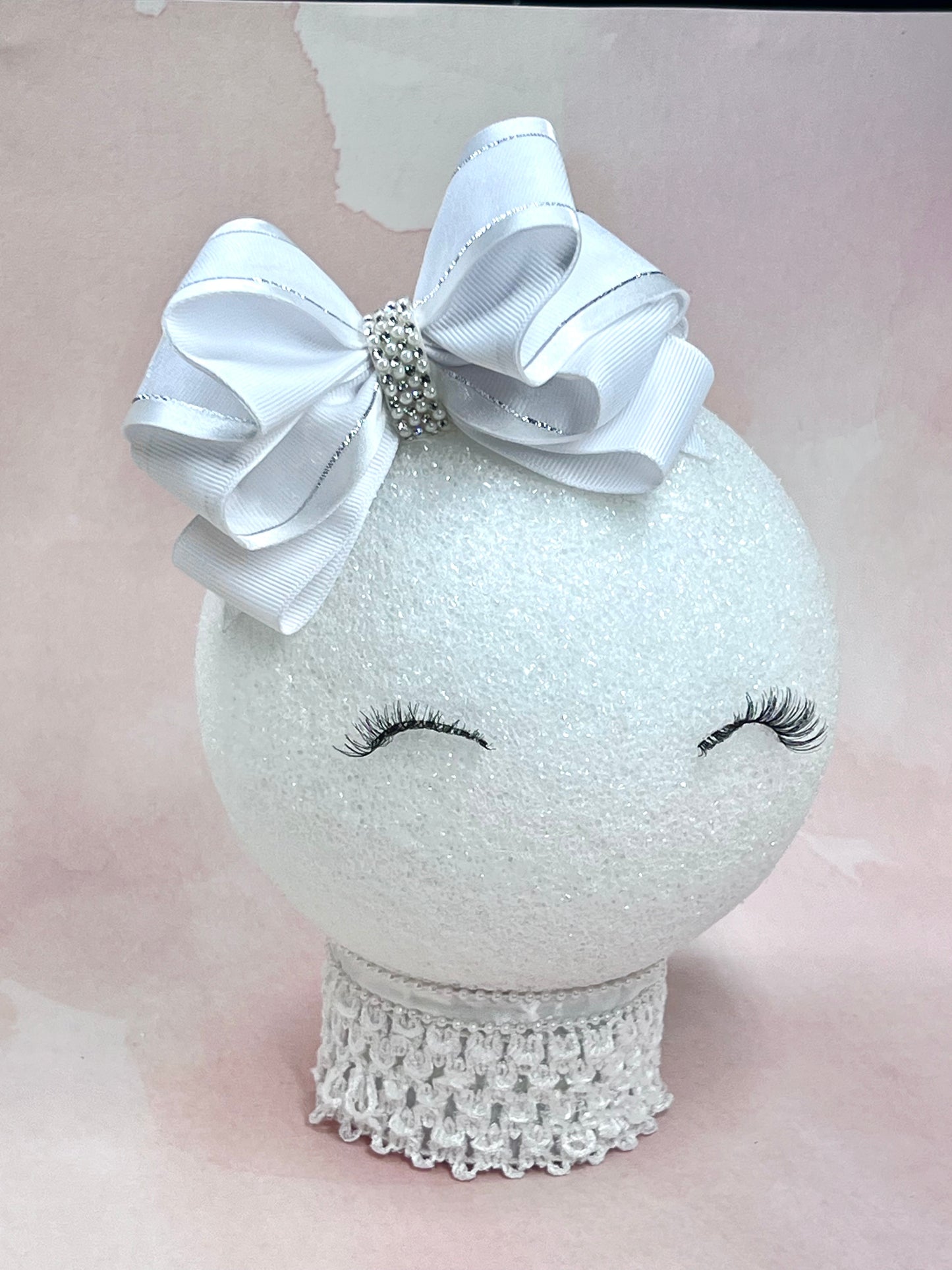 Classic White Satin and Organza Double Hair Clips Bow for Little Girls – Wedding Hair Clips - Perfect for Weddings and Special Events - Wedding Hair Bow Accessories