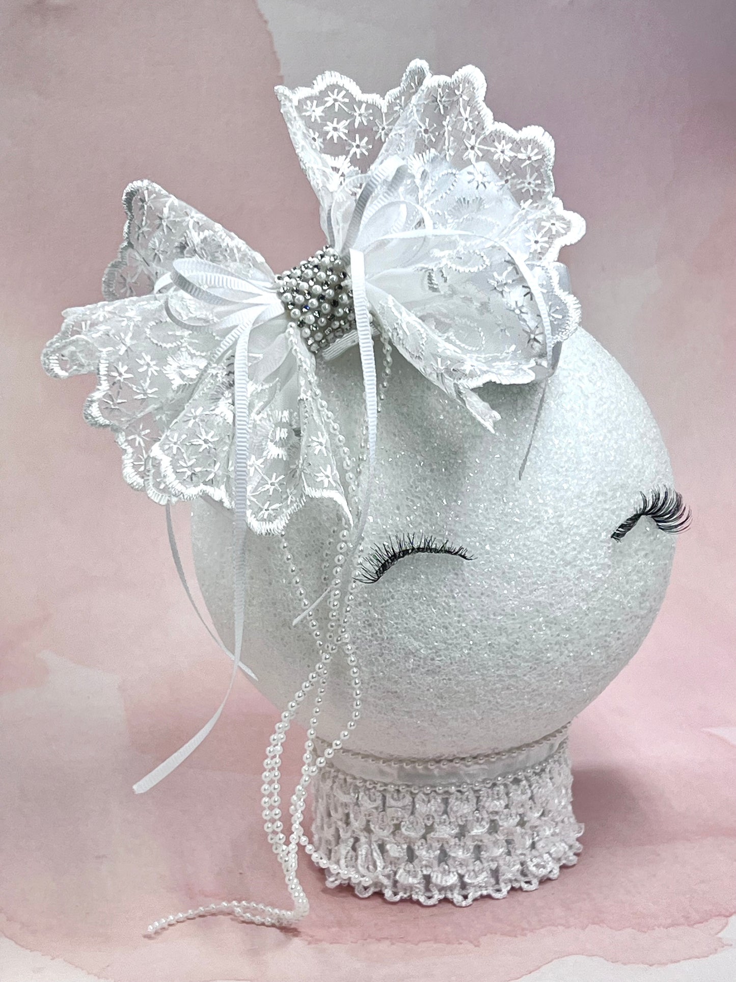 Delicate Lace and Pearl Hair Clips Bow – Perfect for Flower Girls and Special Occasions - Wedding Hair Bow Accessories