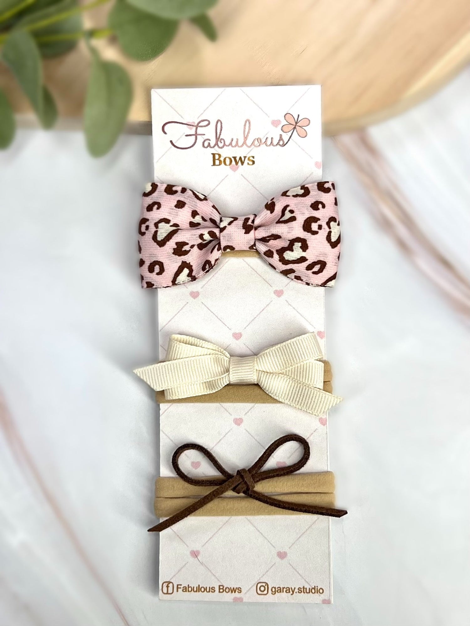 Wild & Elegant Baby Headband Set – Leopard Prints and Timeless Ribbons (3-Pack)