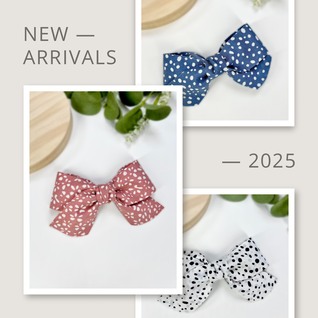 Stylish Polka Dot Hair Bow Collection. Available in 3 Colors. Perfect for all occasions #fabulousuniquecreations