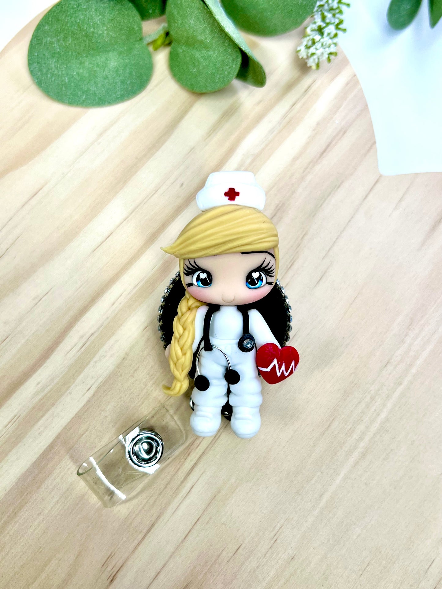 ✨ Add a touch of charm to your workday with these handmade clay badge reels! Perfect for healthcare heroes, teachers, or anyone who wants to showcase their personality while staying professional. 💕🎨 #HandmadeWithLove #BadgeReels #ClayArt