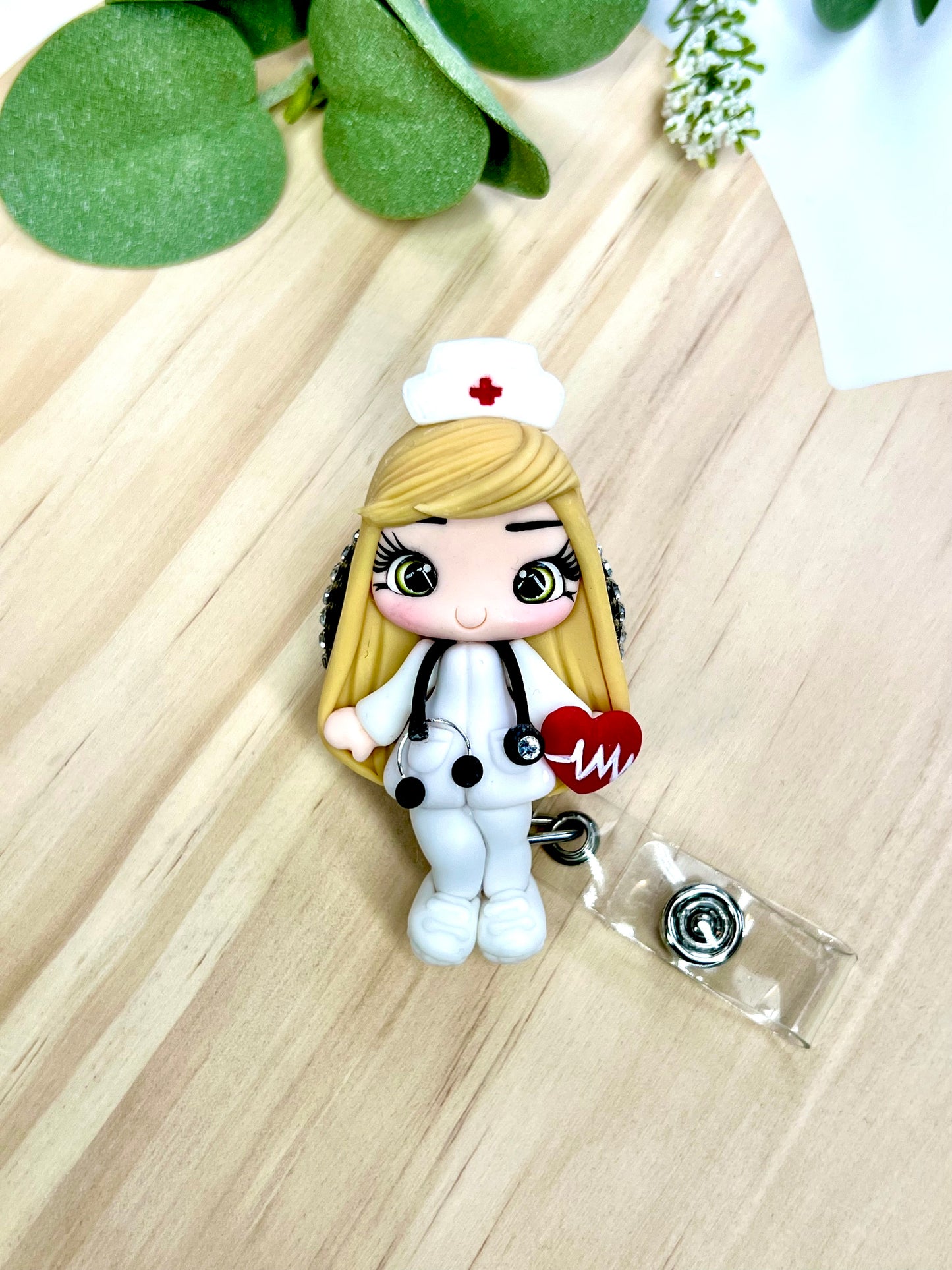 ✨ Add a touch of charm to your workday with these handmade clay badge reels! Perfect for healthcare heroes, teachers, or anyone who wants to showcase their personality while staying professional. 💕🎨 #HandmadeWithLove #BadgeReels #ClayArt