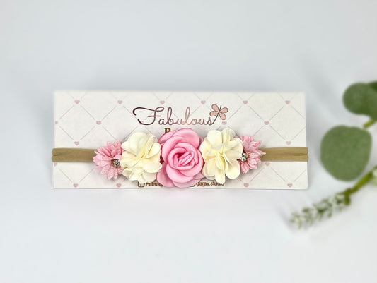 Charming floral  headbands that add a touch of floral magic! Soft Flowers Headbands Bows - Perfect Baby Shower - Gifts & All Occasions