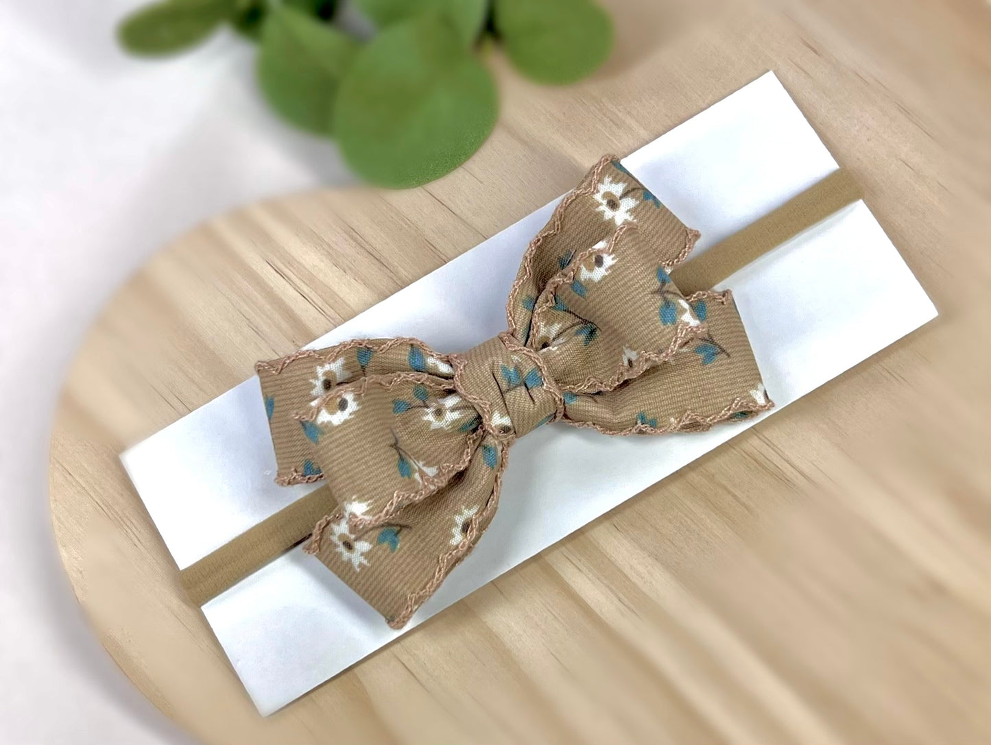 Vintage Inspired Floral Baby Bow - Perfect for Everyday Charm