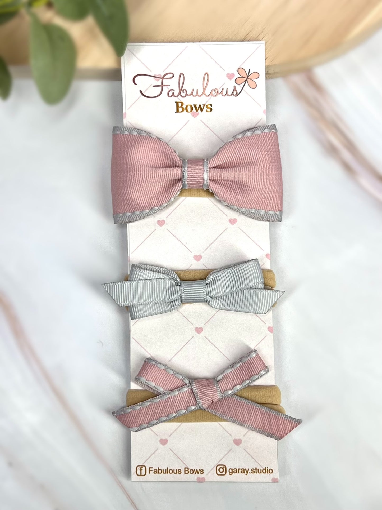 Elegant Baby Headband Collection with Edge Dotted Line Ribbon – Pastels, Pinks, and Timeless Neutrals (3-Pack Sets)