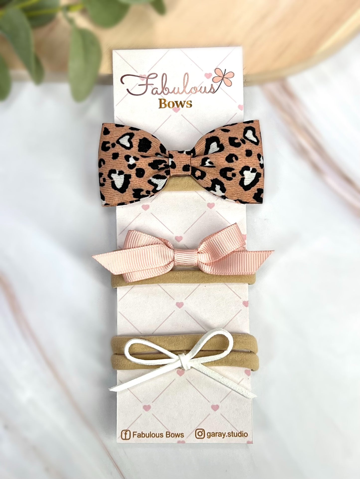 Wild & Elegant Baby Headband Set – Leopard Prints and Timeless Ribbons (3-Pack)